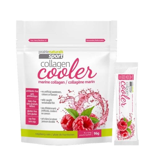 Prairie Naturals Marine Collagen Cooler - Raspberry Rain, 6.4g x 15 Sachet