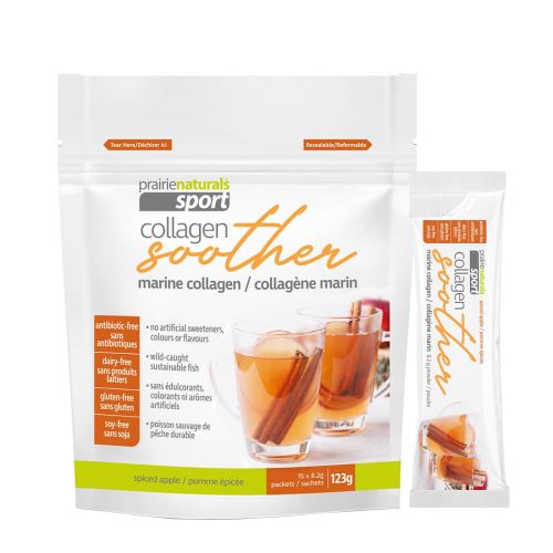 Prairie Naturals Marine Collagen Soother - Spiced Apple, 8.2g x 15 Sachet