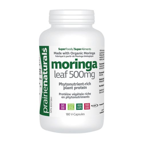 Prairie Naturals Organic Moringa Leaf, 180 V-Capsules