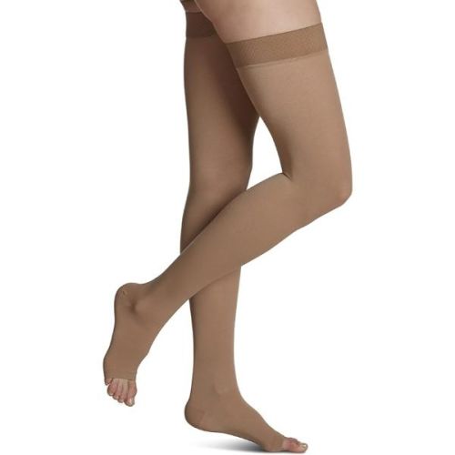 Sigvaris 863NMLO-66 Pair Thigh High 30-40mm Light Beige, ML