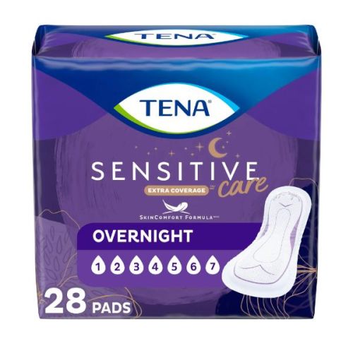 Tena Pads Sensitive Care Ex Coverage Overnight, 28'S
