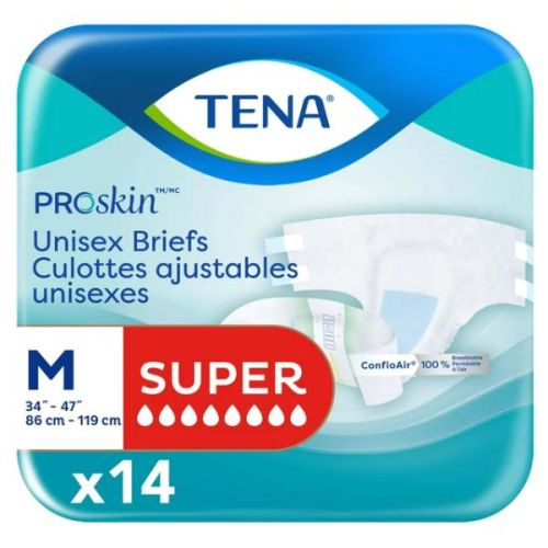 Tena Super Briefs Medium, 14'S