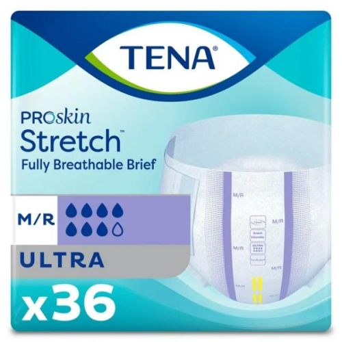 Tena Stretch Ultra Brief Med/Reg Lavender, 36'S
