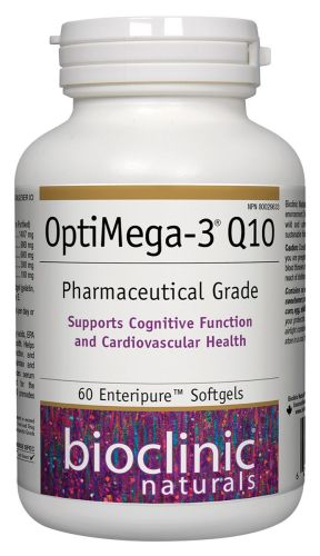 Bioclinic Naturals OptiMega-3® Q10, 60 Enteripure® Softgel