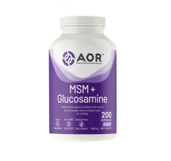 AOR MSM + Glucosamine 1000mg, 200 Vegi-Capsules