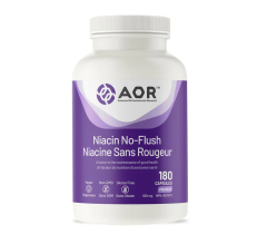 AOR Niacin No-Flush, 550mg, 180 Vegi-Capsules