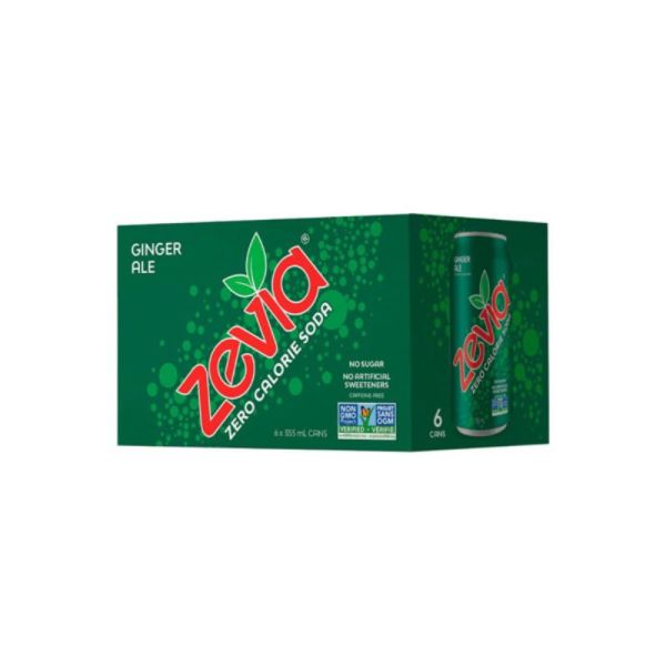 Zevia Ginger Ale, Stevia Sweetened (NGM), Case of 4(4x6x355ml)